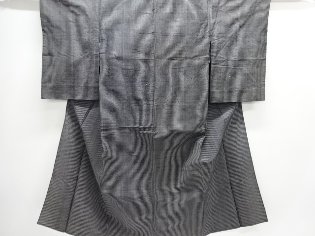 アンティーク　縞木綿単衣着物